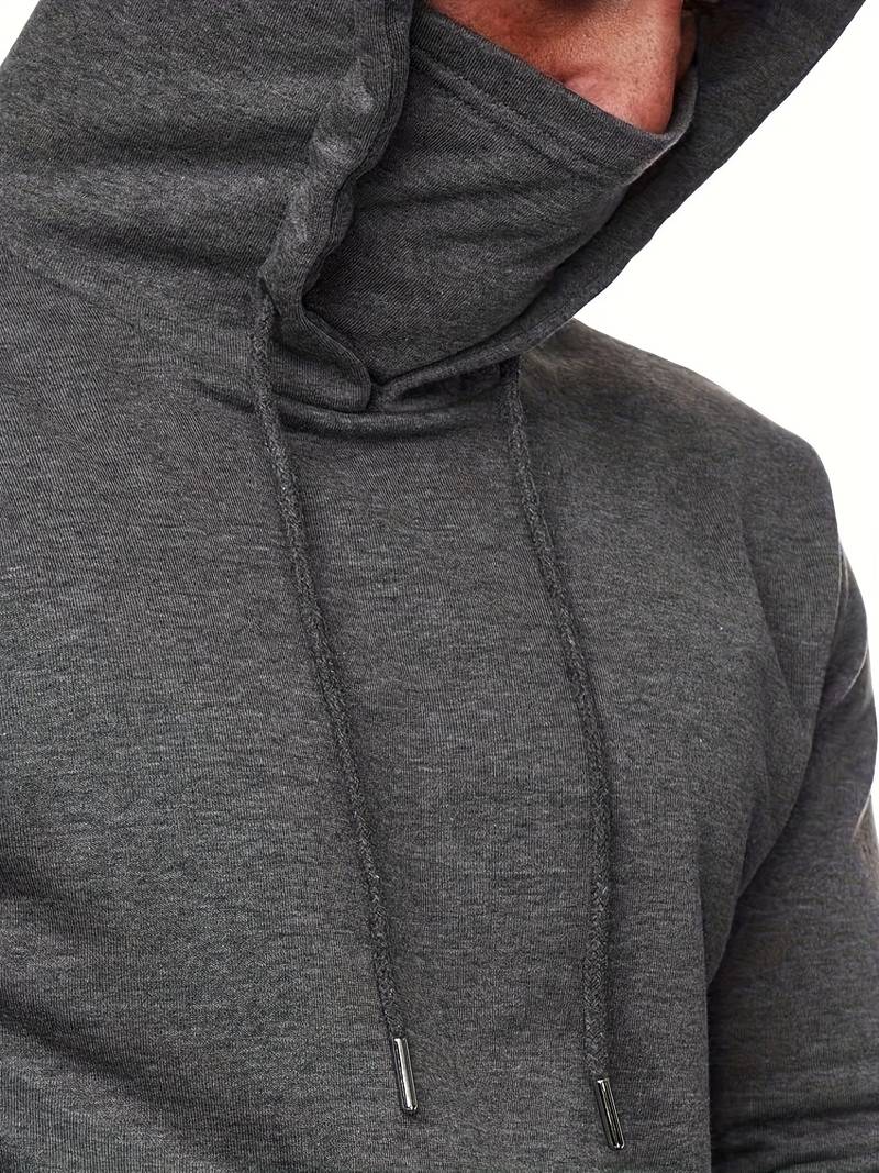 Xavian | Trendy herenhoodie met ingebouwd gezichtsmasker - Stijlvol Pullover Sweatshirt