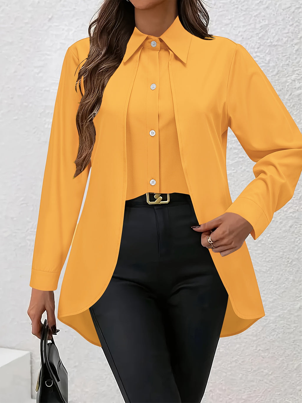Ivara | Elegant Long Sleeve Button-Up Shirt for Women - Classic, Casual & Office Wear