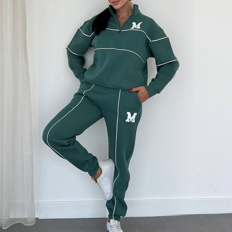 Laura | Casual tweedelige set met lange mouwen voor dames, loungetop en broek
