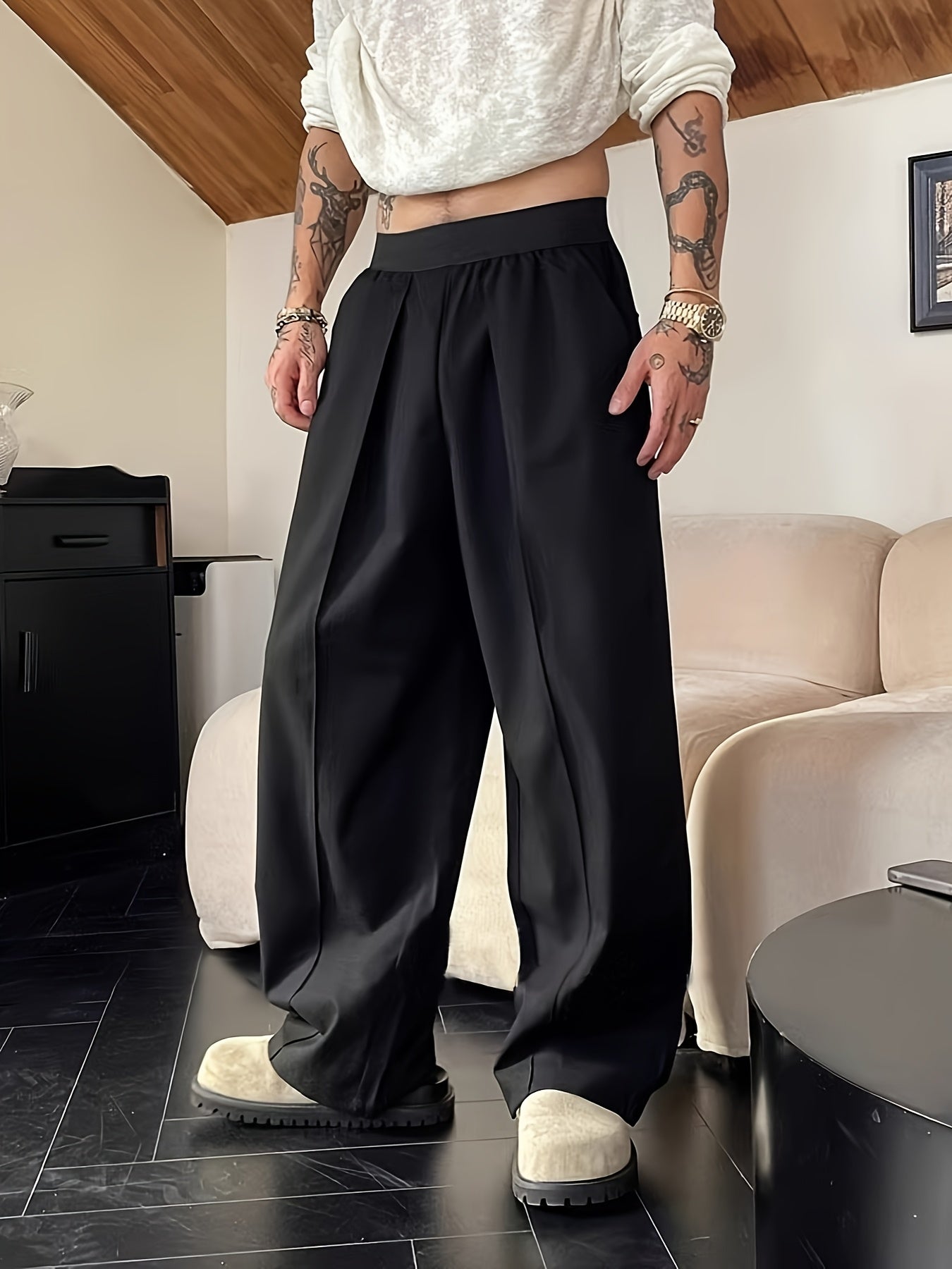 Arnthor | Casual loose fit herenbroek met elastische tailleband