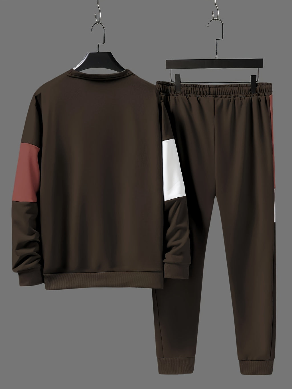 Valiant | Sweater & joggerset met kleurblok voor heren - Casual trainingspak met lange mouwen