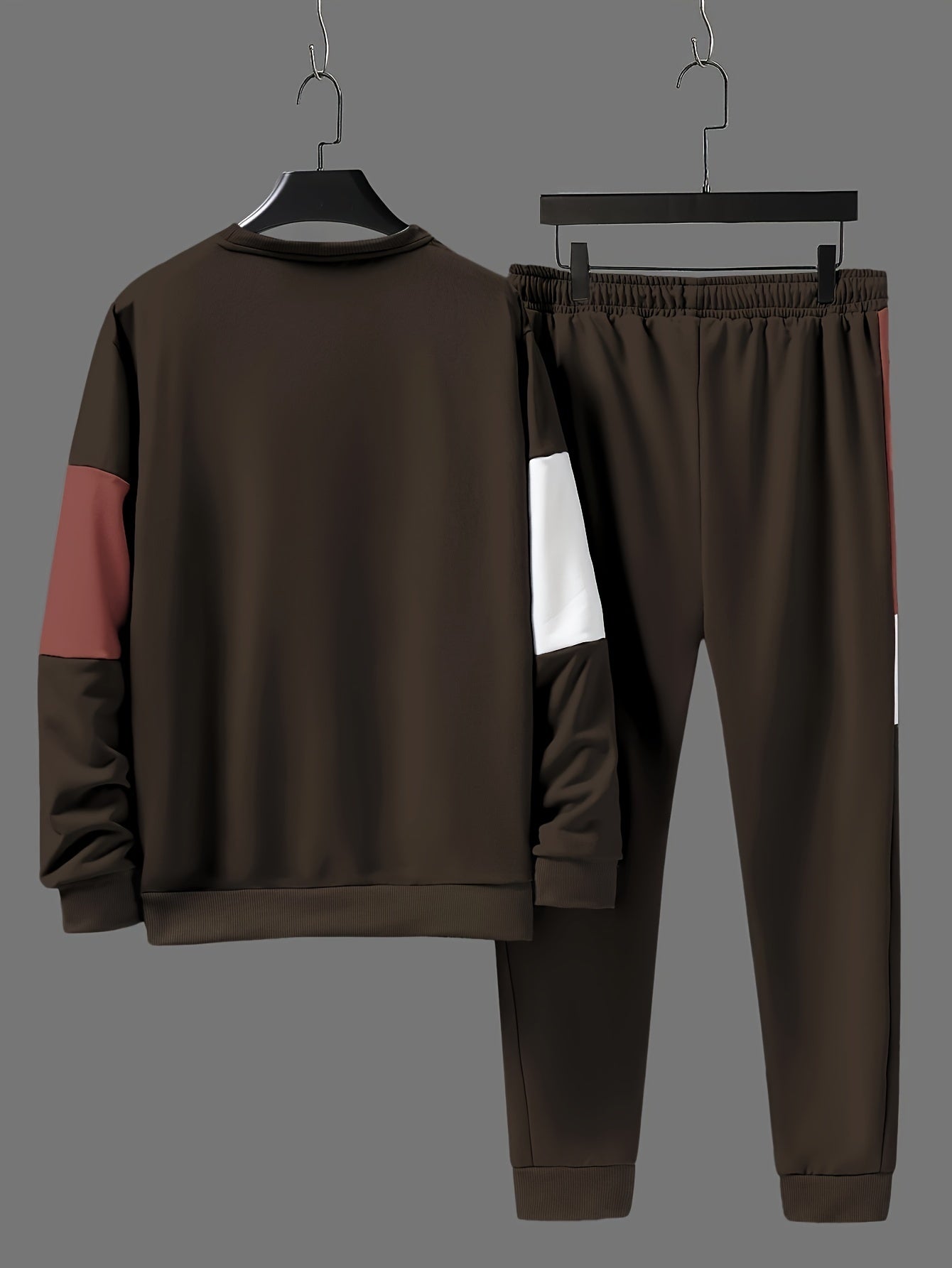 Valiant | Sweater & joggerset met kleurblok voor heren - Casual trainingspak met lange mouwen
