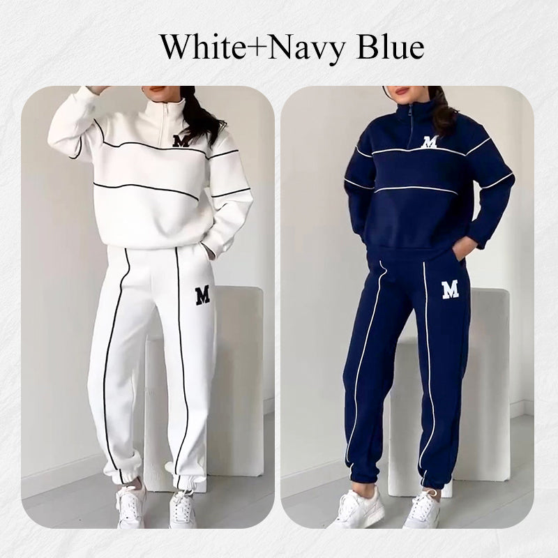 Laura | Casual tweedelige set met lange mouwen voor dames, loungetop en broek