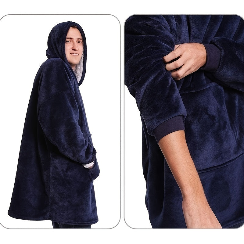SnuggleWear | Couverture à capuche surdimensionnée, polaire sherpa ultra douce, sweat-shirt-couverture