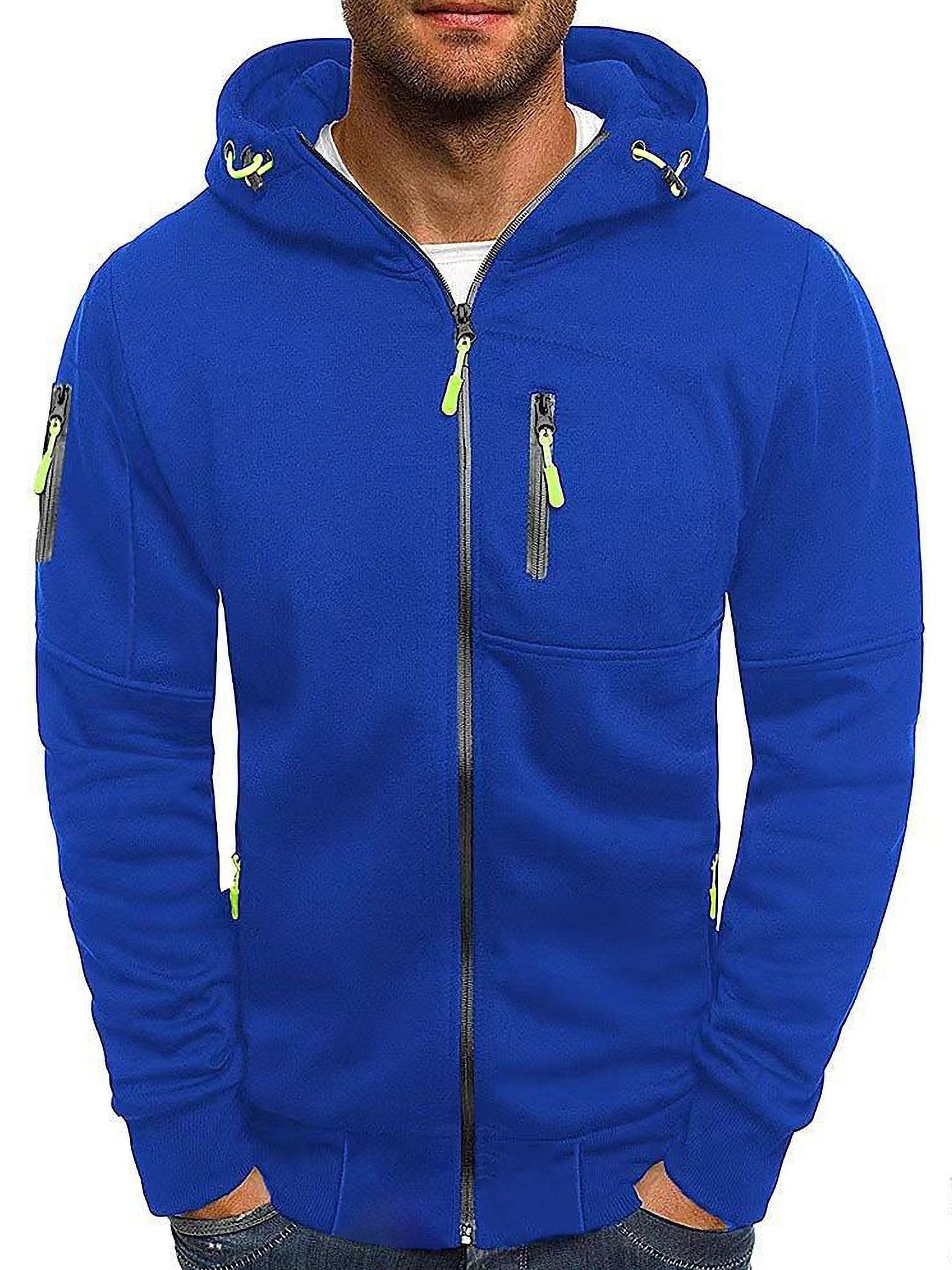 Gian | Men's hooded full-zip sports jacket - Casual full-zip hoodie