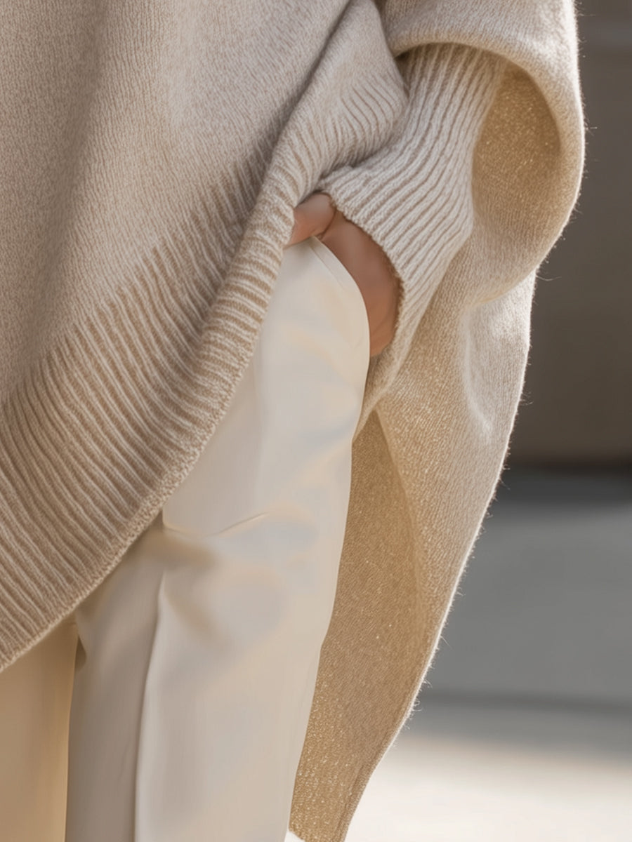Kaivara | Oversized wollen trui voor dames – Comfortabele gebreide pullover, chique wintertop