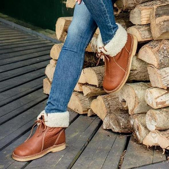 Velvora | Leren dameslaarzen met fleecevoering – Warme, waterdichte en stijlvolle winterschoenen