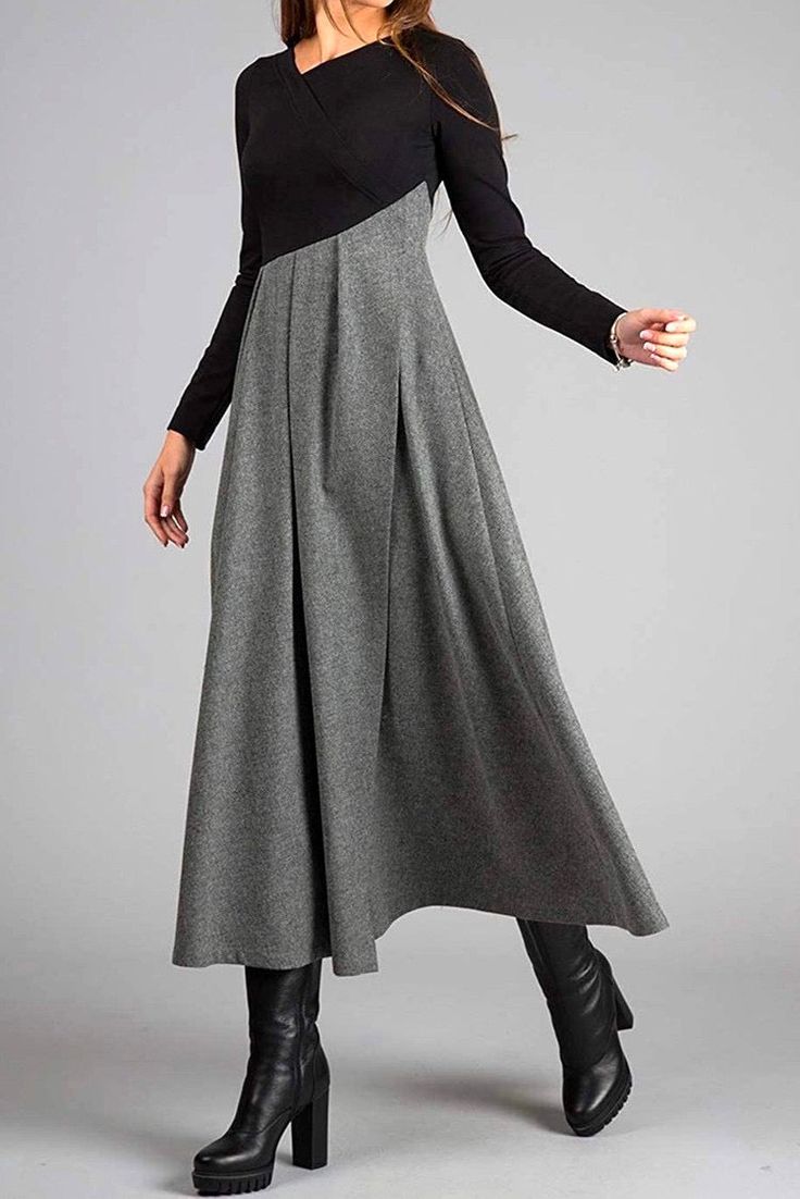 Eletta | Dames Elegante Maxi Jurk met Lange Mouwen – Avondjurk, Feestjurk, Formele Lange Jurk