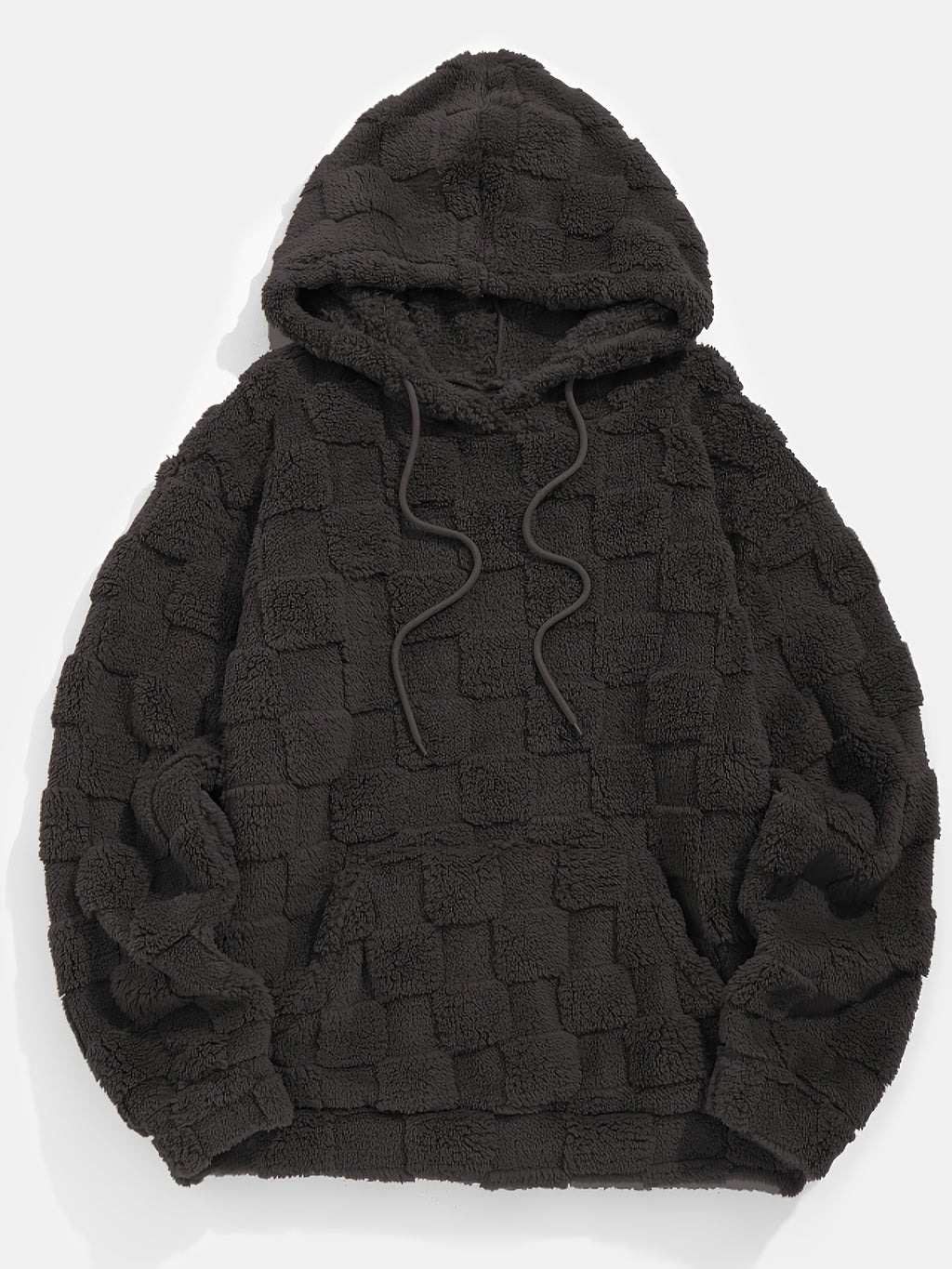 Dander | Plush fleece hoodie voor heren – Comfortabele, losvallende wintertrui met zak aan de voorkant