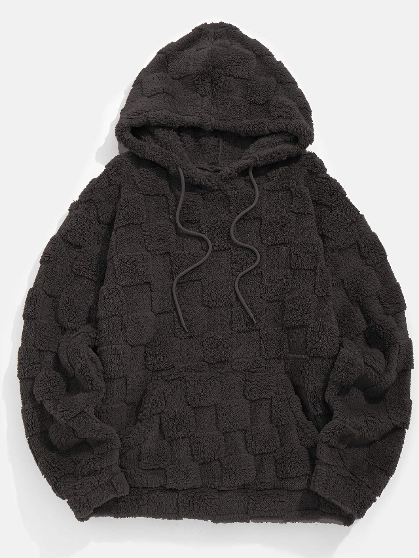 Dander | Plush fleece hoodie voor heren – Comfortabele, losvallende wintertrui met zak aan de voorkant