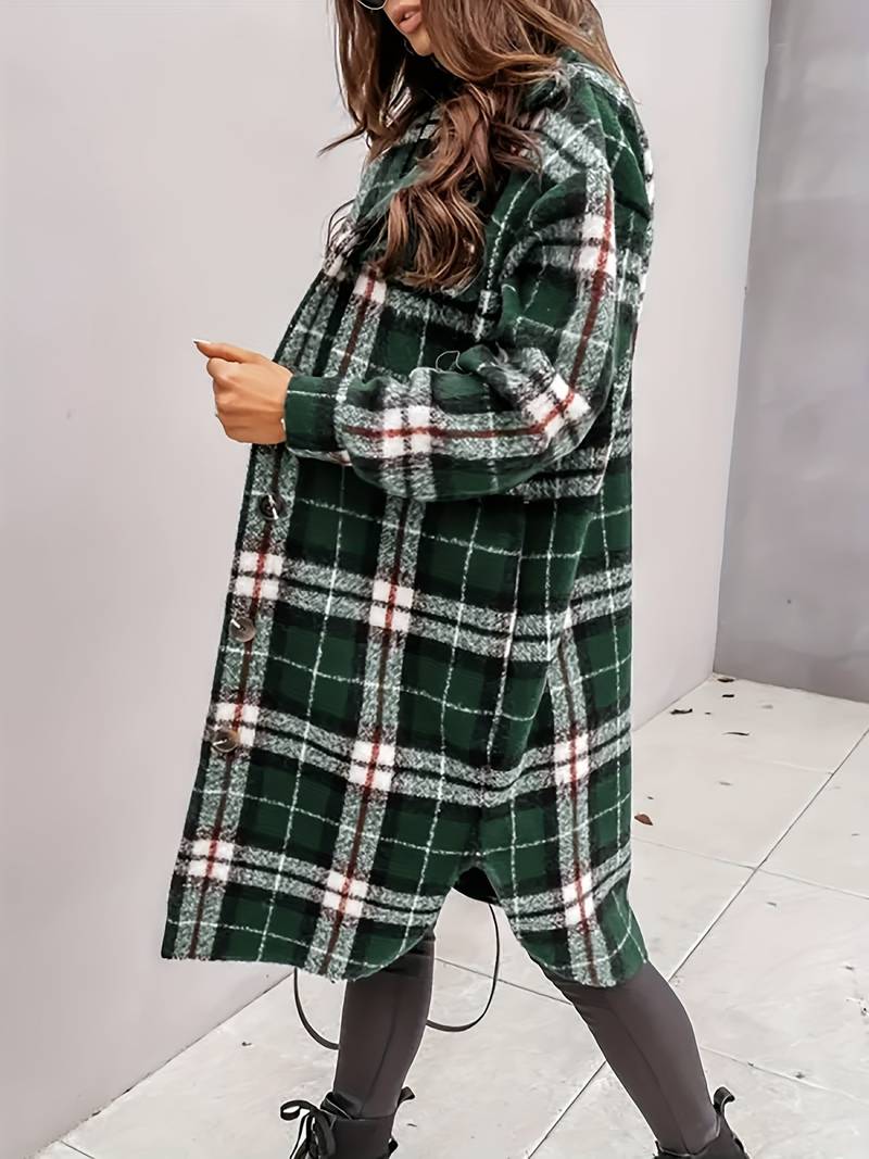 Cassiane | Trendy geruite jas voor dames - stijlvolle, warme en veelzijdige bovenkleding