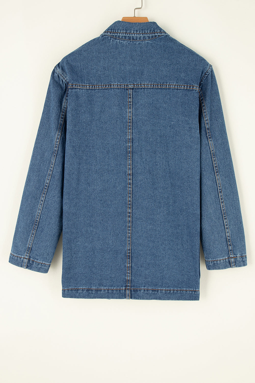 Tavrinae | Dames Casual Denim Jack – Reverskraag, Zijzakken en Klassieke Pasvorm