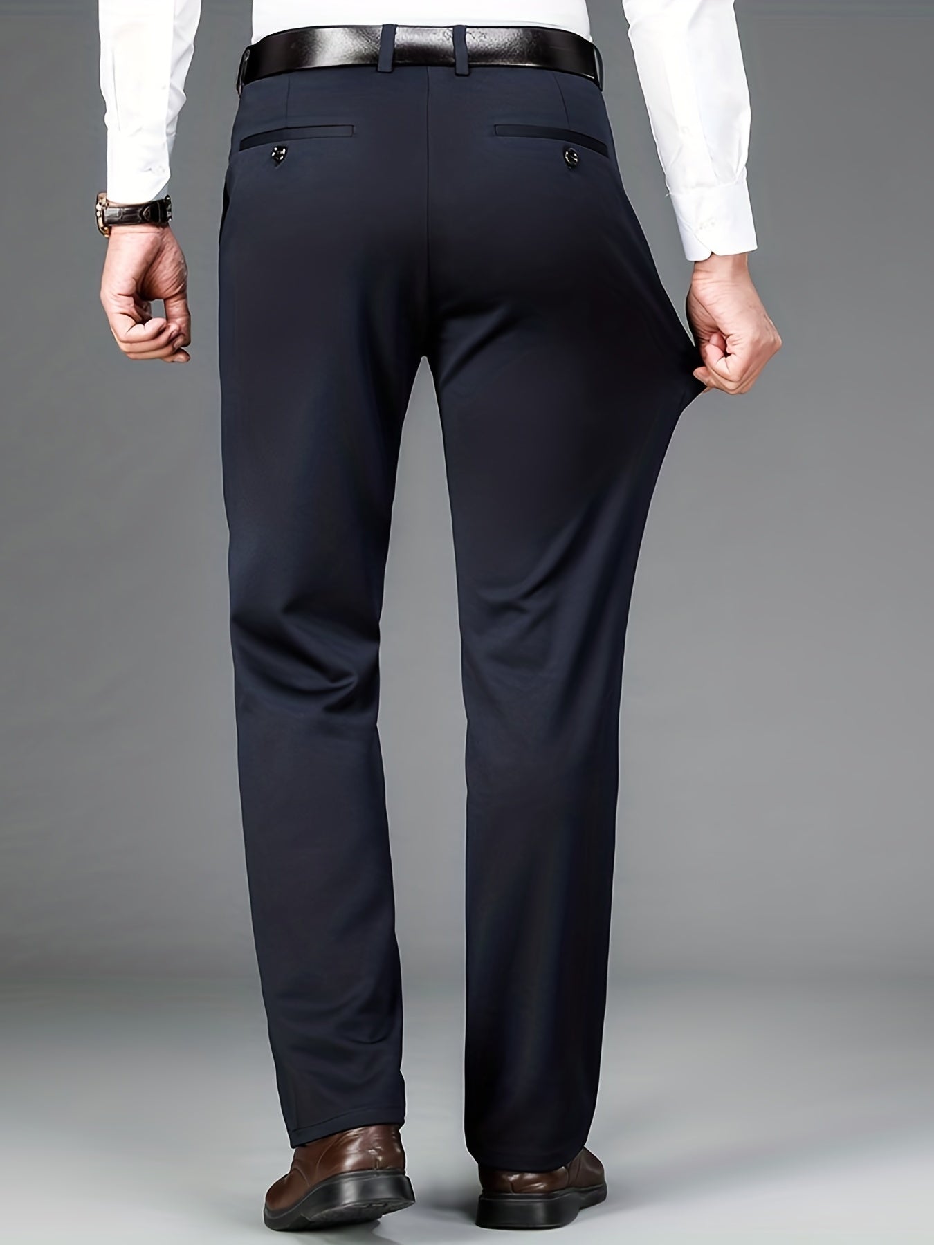 Benno | Men's Classic Stretch Dress - Formal Trousers for Business and Events