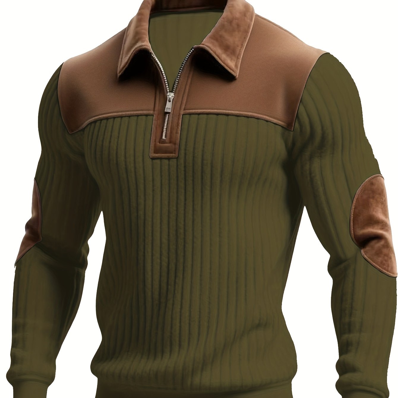 Laurent | Pull d'hiver chaud et épais pour homme – Pull en maille avec fermeture éclair intégrale et col montant