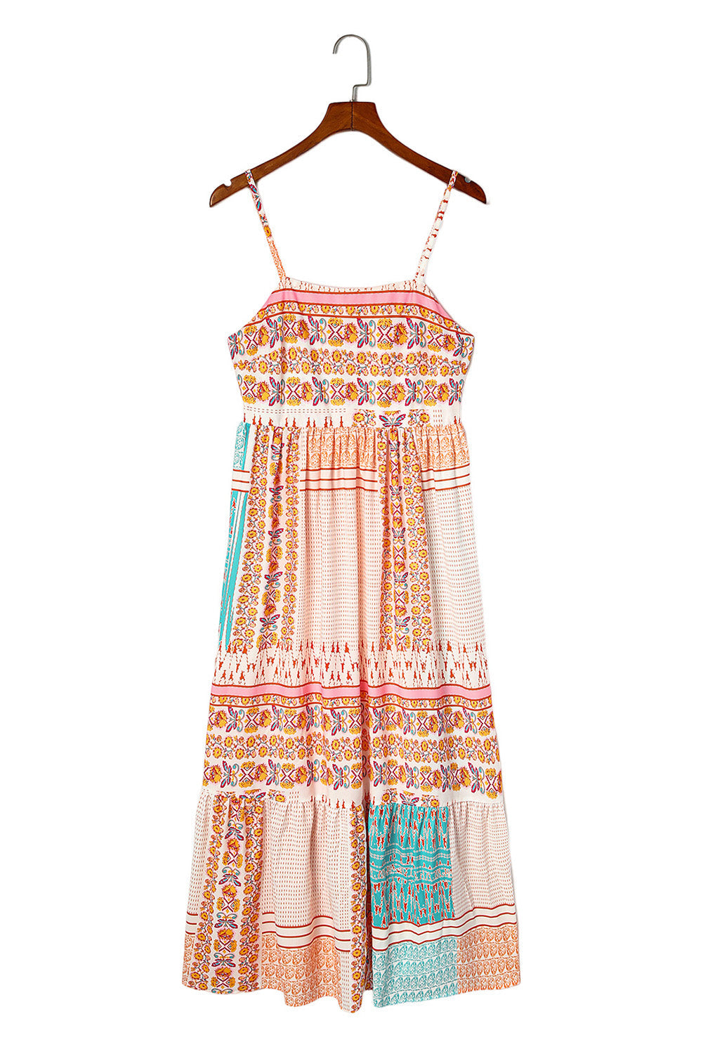 Graciana | Multi-coloured Boho Patchwork Print Sundress