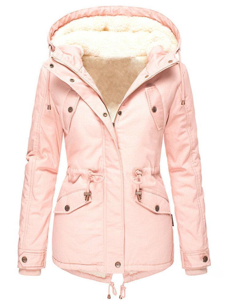 Emeline | Winter warme fleece capuchonjas voor dames - waterdicht, geïsoleerd, zacht & knus