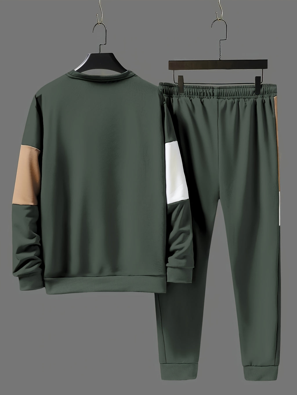 Valiant | Sweater & joggerset met kleurblok voor heren - Casual trainingspak met lange mouwen
