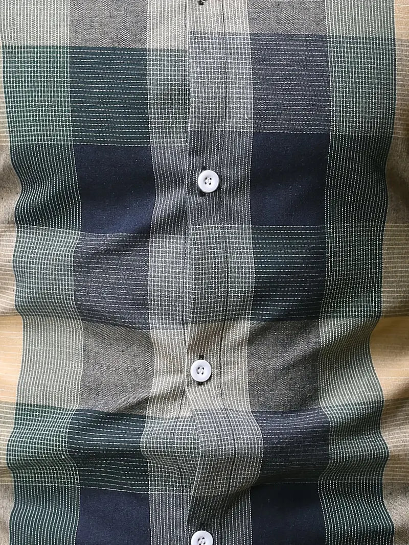 Sorenzo | Classic checked men's shirt with long sleeves and button-down collar