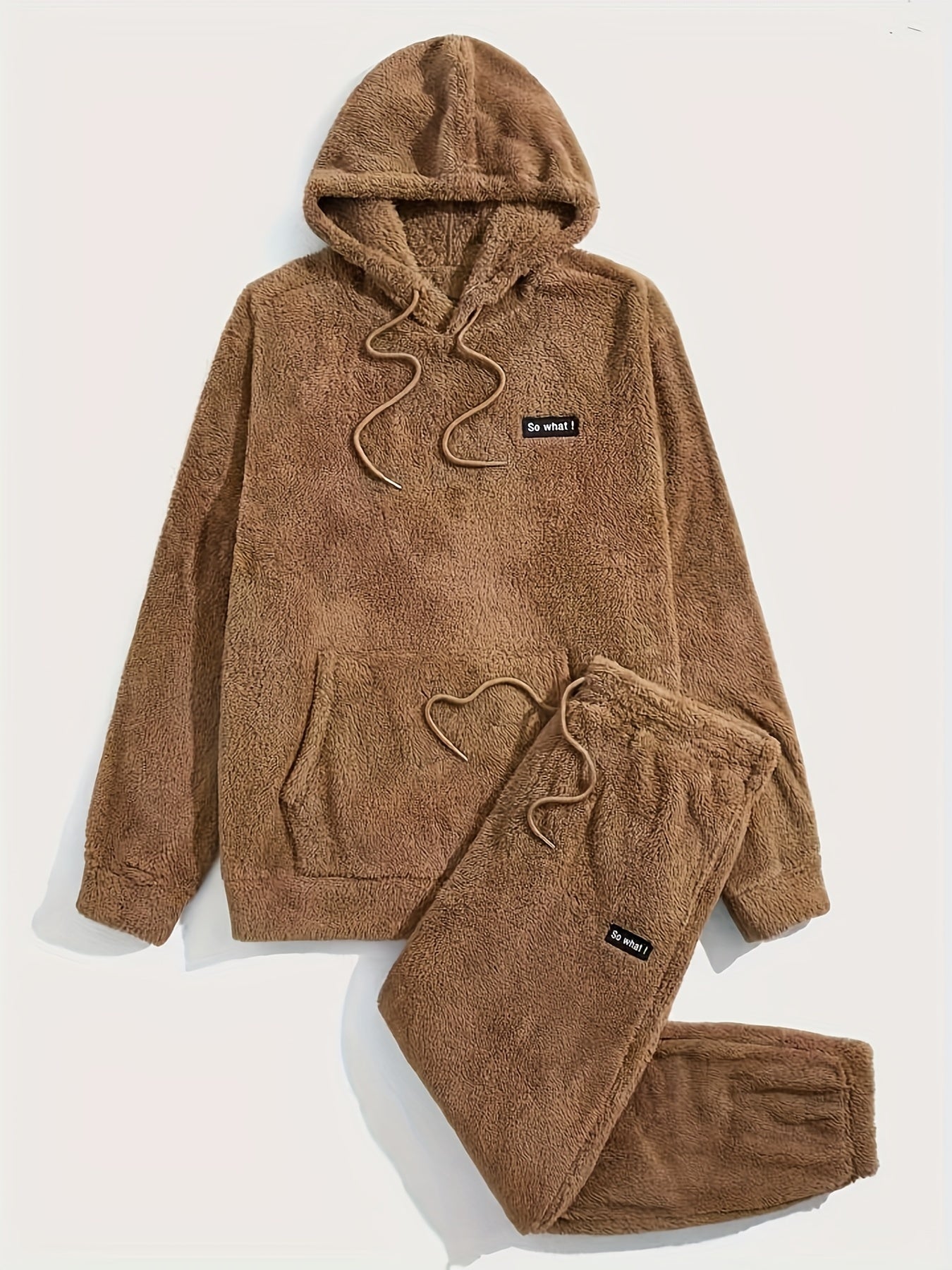 Jester | Teddy Hoodie & Sweatbroek Set voor Heren - 2-Delige Winter Casual Outfit, Warme Trui, Joggers