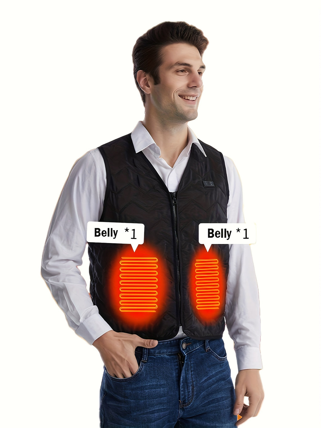 ThermVest | Gilet chauffant unisexe pour hommes et femmes - Vêtement léger, chaud et alimenté par batterie pour les activités de plein air