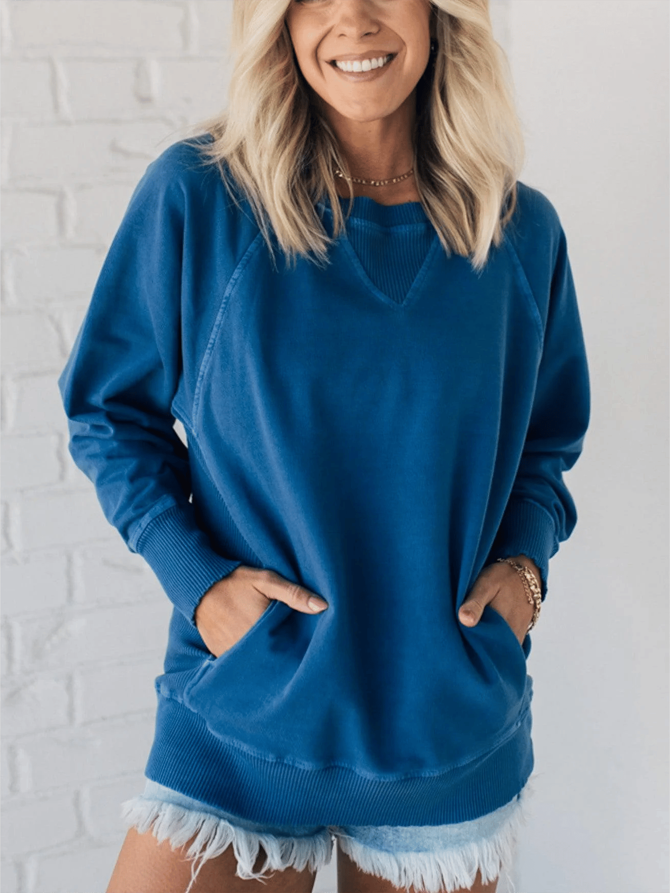 Audra | Pull chic pour femme avec poches côtelées – Pull en maille douce et chaude, idéal pour les tenues d'automne et d'hiver