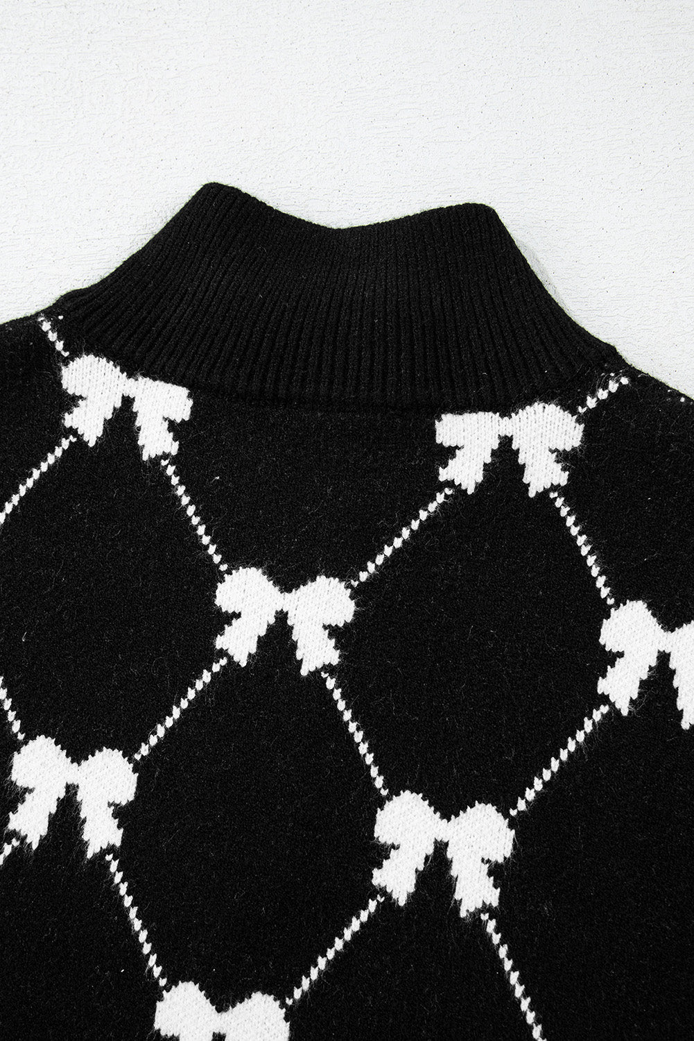 Belanda | Damestrui met preppy strikprint en ritskraag - Casual, comfortabele top voor herfst en winter