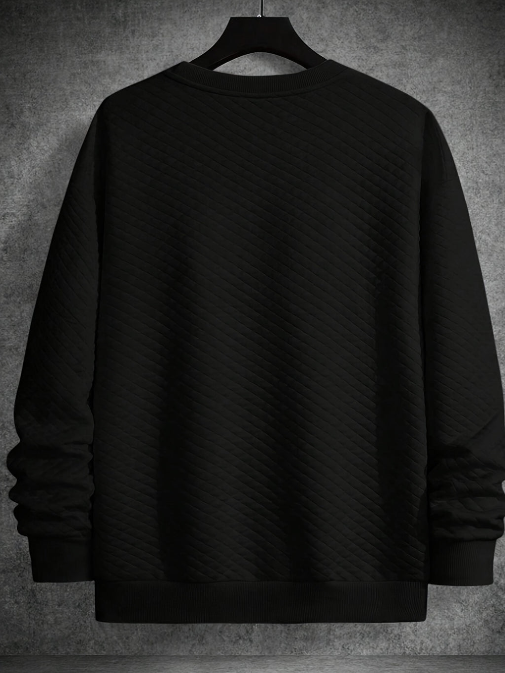 Manny | Heren Sweatshirt met Ruitpatroon Ronde Hals - Zachte Katoenen Pullover Met Lange Mouwen