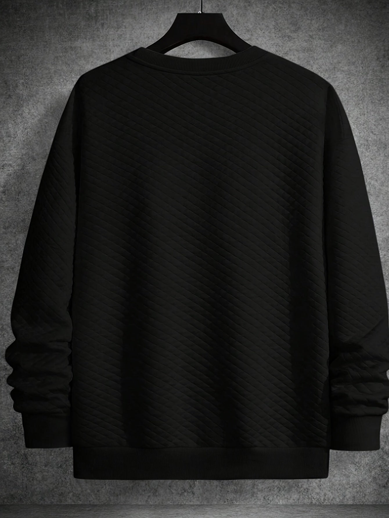 Manny | Heren Sweatshirt met Ruitpatroon Ronde Hals - Zachte Katoenen Pullover Met Lange Mouwen