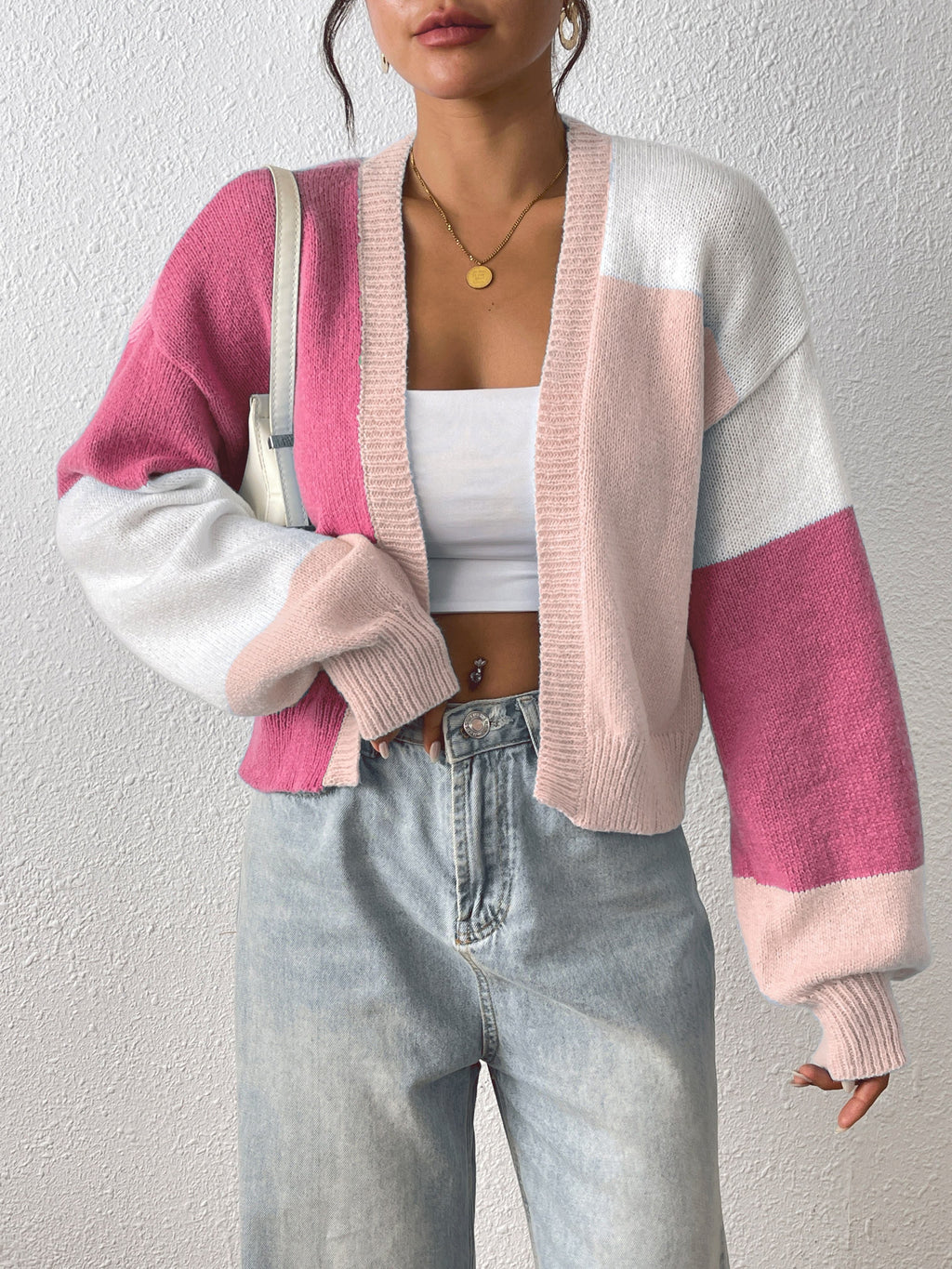 Dreya | Gebreid damesvest met kleurblokken - Trendy, gezellig & veelzijdig voor elke gelegenheid