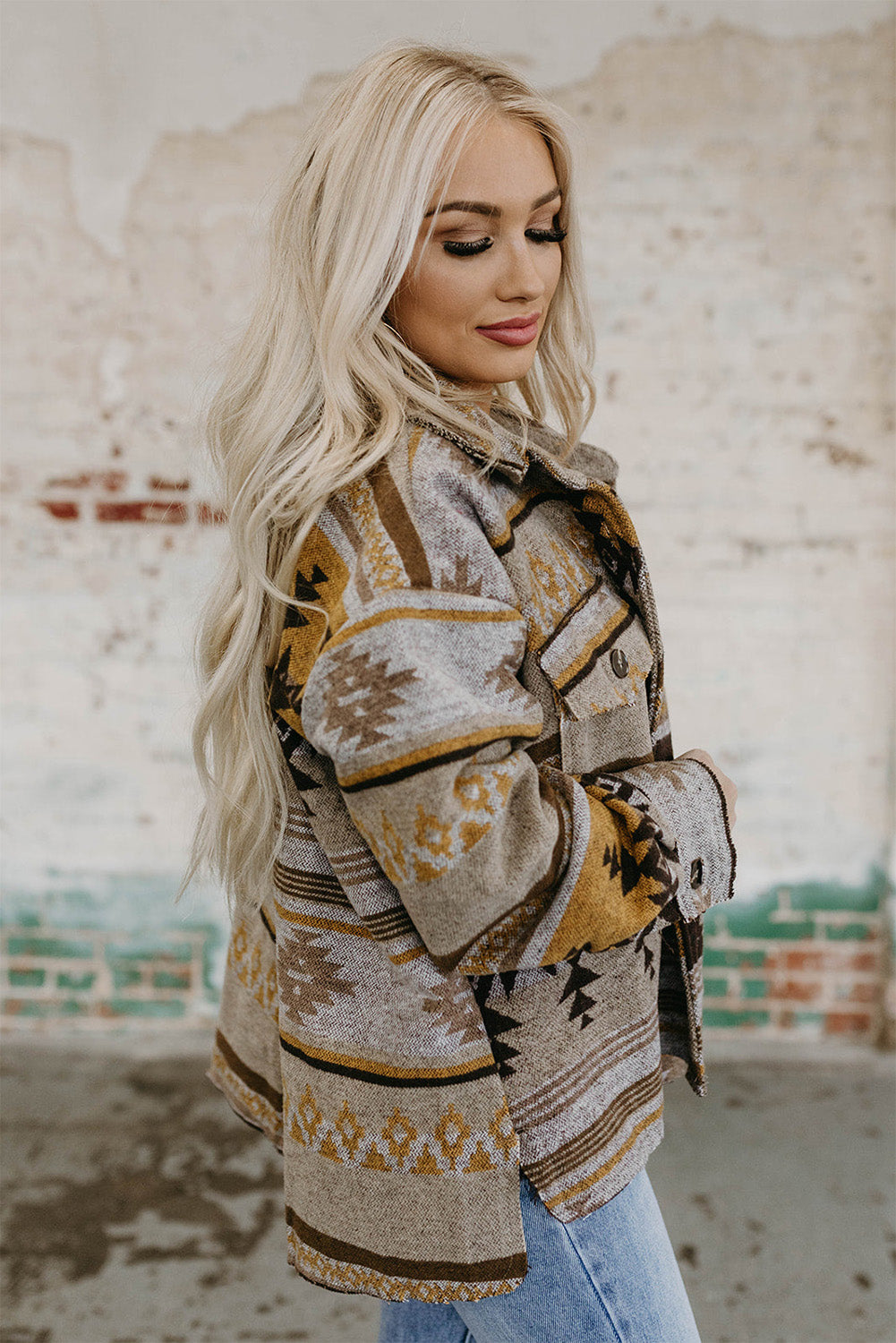 Neoma | Western Aztec print damesjack, stijlvolle casual bovenkleding, Boho Chic ontwerp
