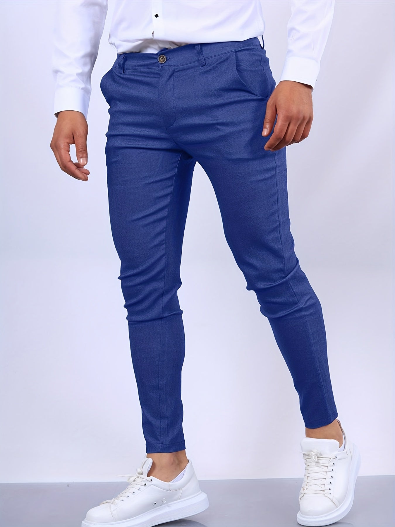 Orvalis | Pantalon de costume slim pour homme, longueur cheville – Pantalon élégant, formel et décontracté.