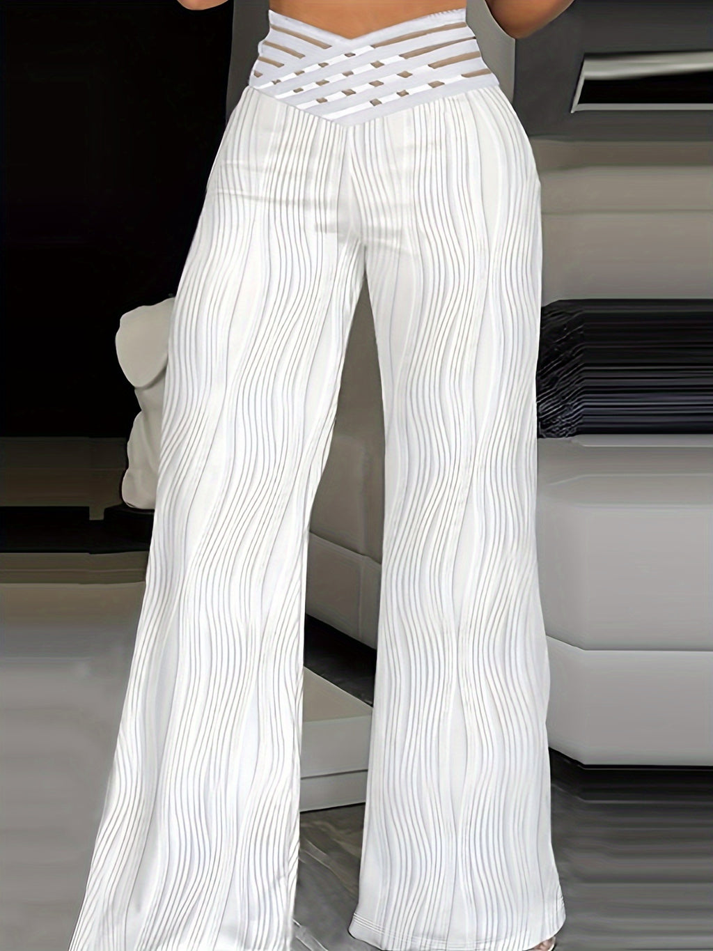 Moira | Broek met wijde pijpen en hoge taille Y2K los voor dames - Trendy casual mode