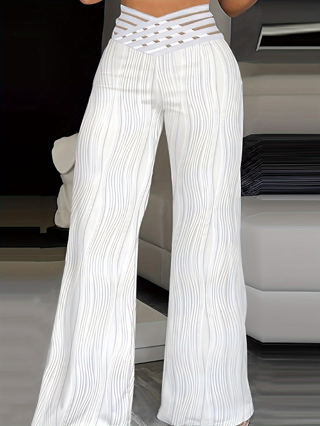 Moira | Broek met wijde pijpen en hoge taille Y2K los voor dames - Trendy casual mode