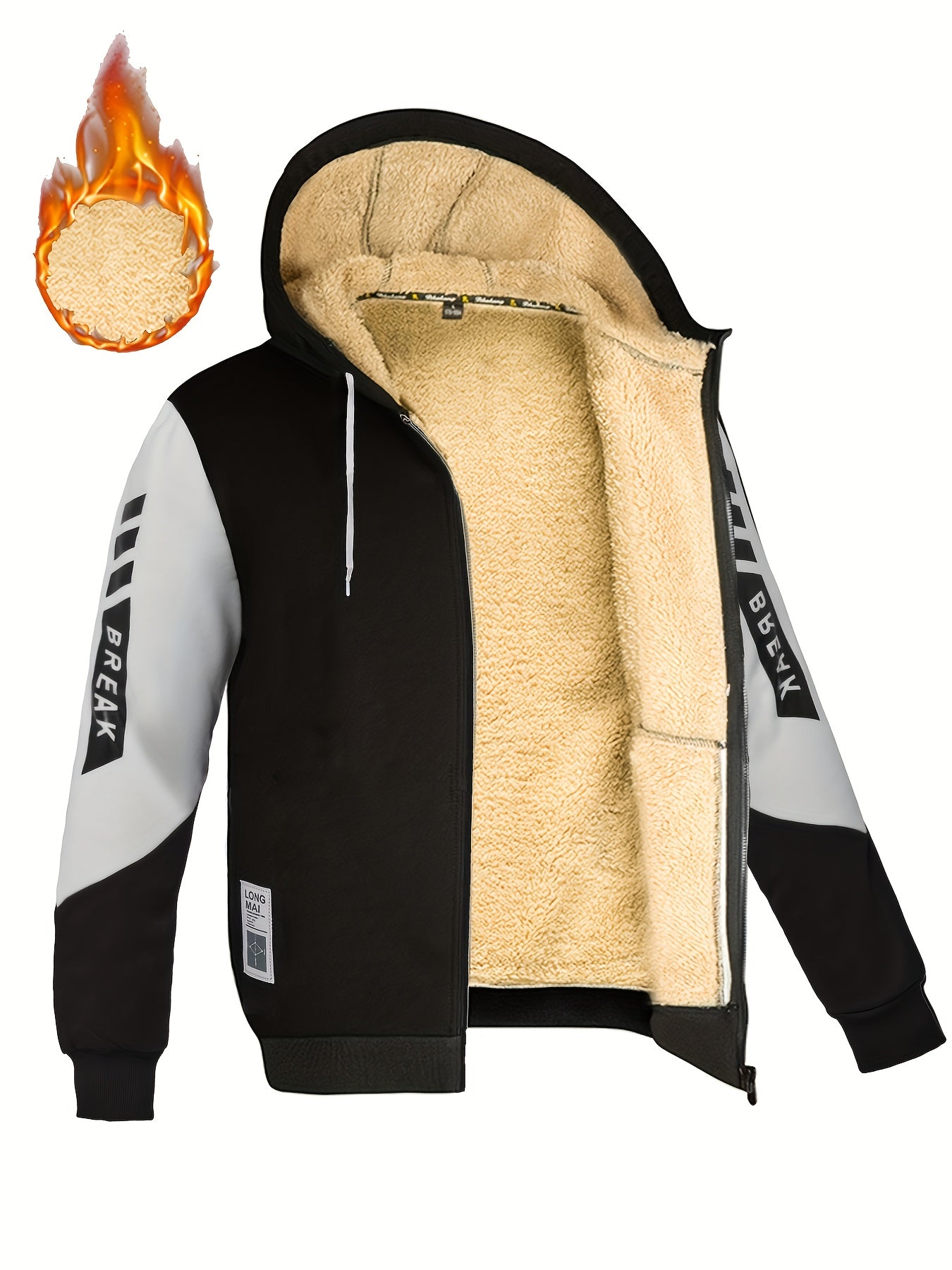 Berengar | Thermische hoodie voor heren – zachte pluche binnenkant, wintersweatshirt