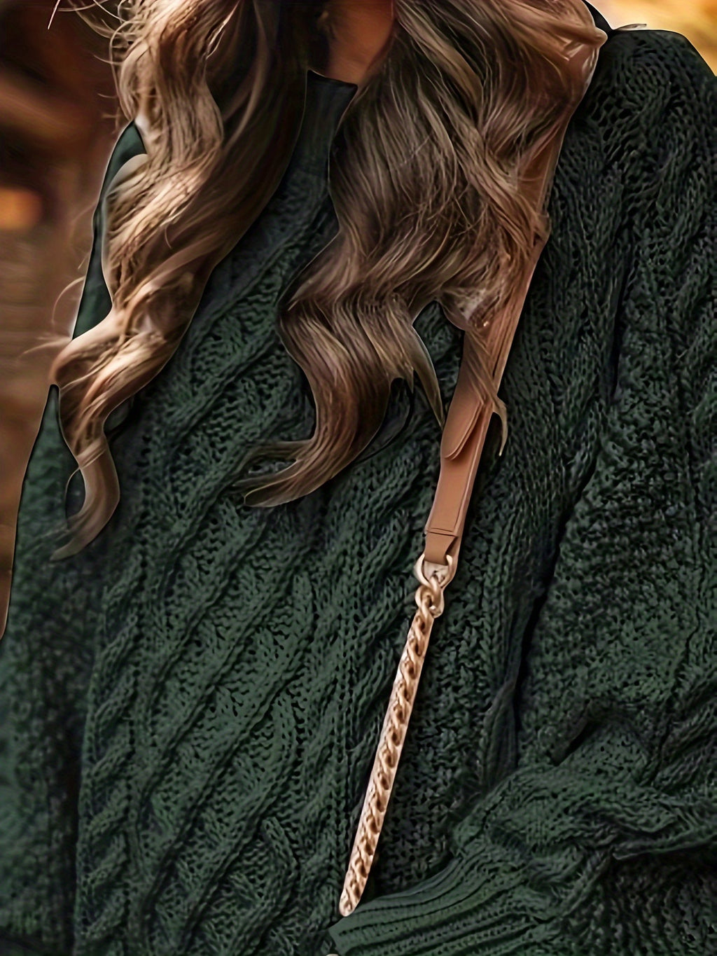 Henrietta | Vrouwen Kabelgebreide Sweaterjurk met lange mouwen - Casual Loose Fit Gebreide Jurk