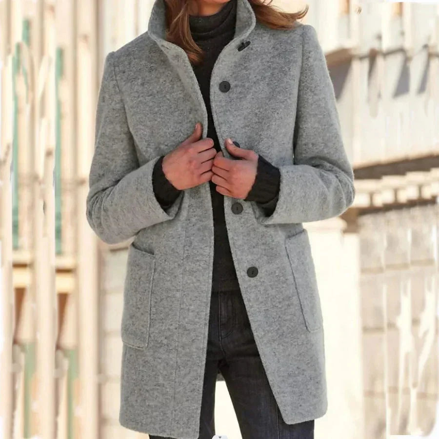 Brisendra | Warme winterjas voor dames – Klassieke, lange, stijlvolle bovenkleding voor koud weer