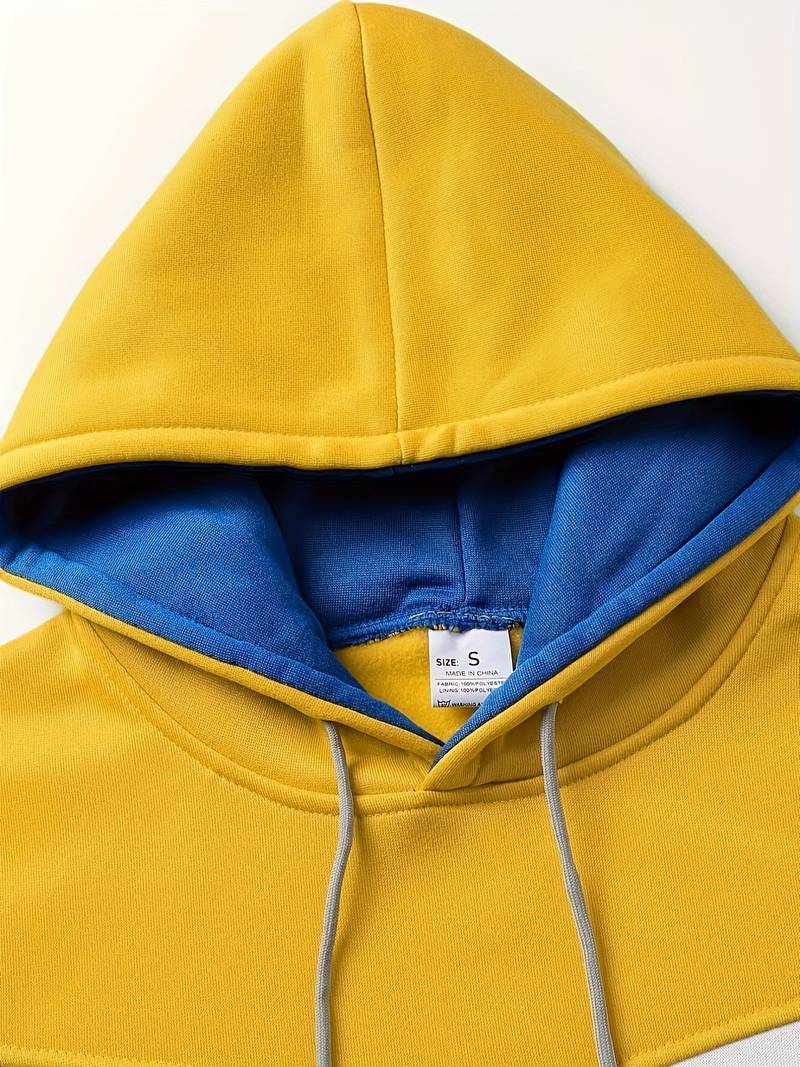 Gunther | Kleurblok Hoodie voor Heren - Stijlvol Casual Sweatshirt met Gedurfd Ontwerp