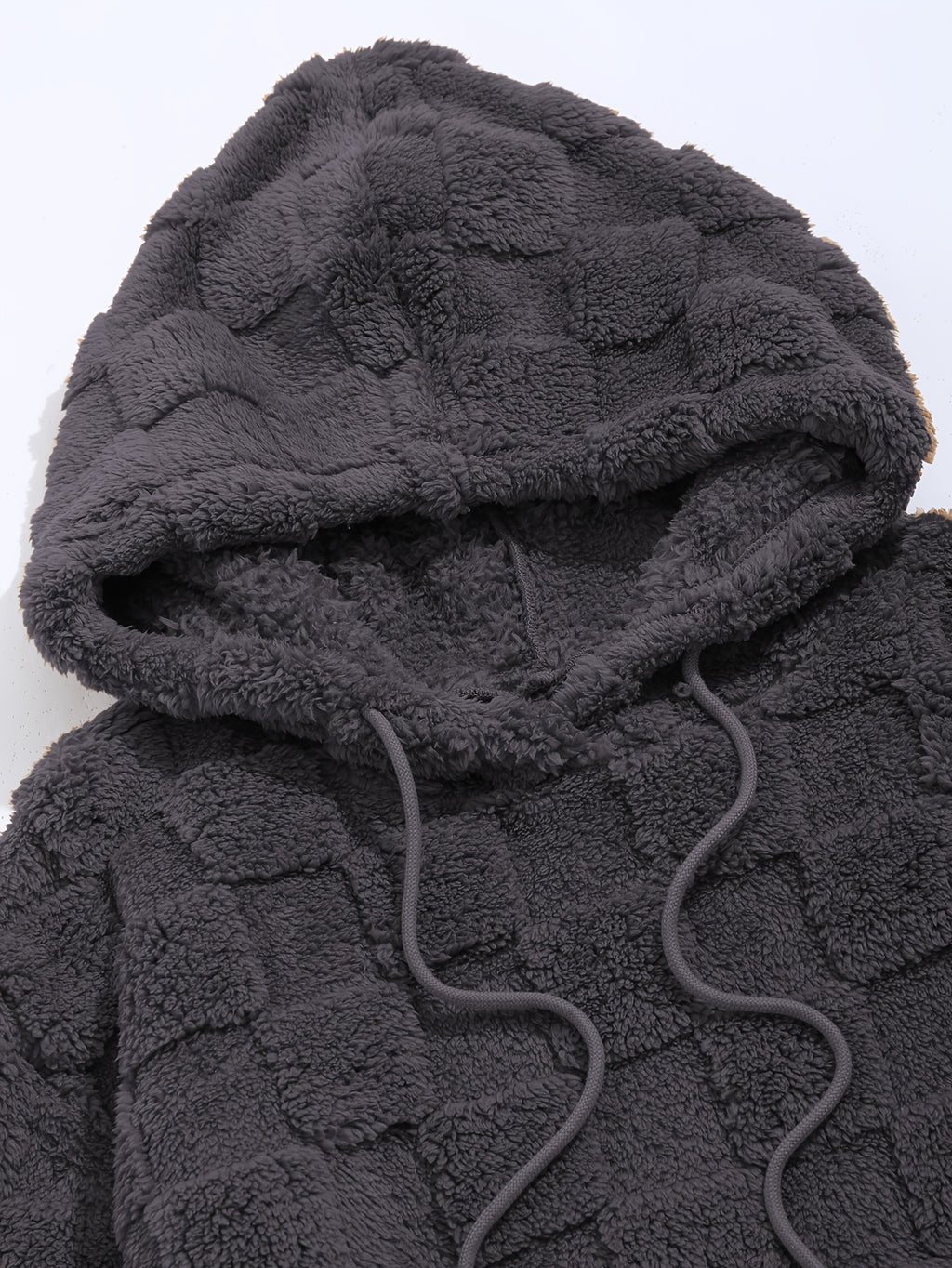 Dander | Plush fleece hoodie voor heren – Comfortabele, losvallende wintertrui met zak aan de voorkant