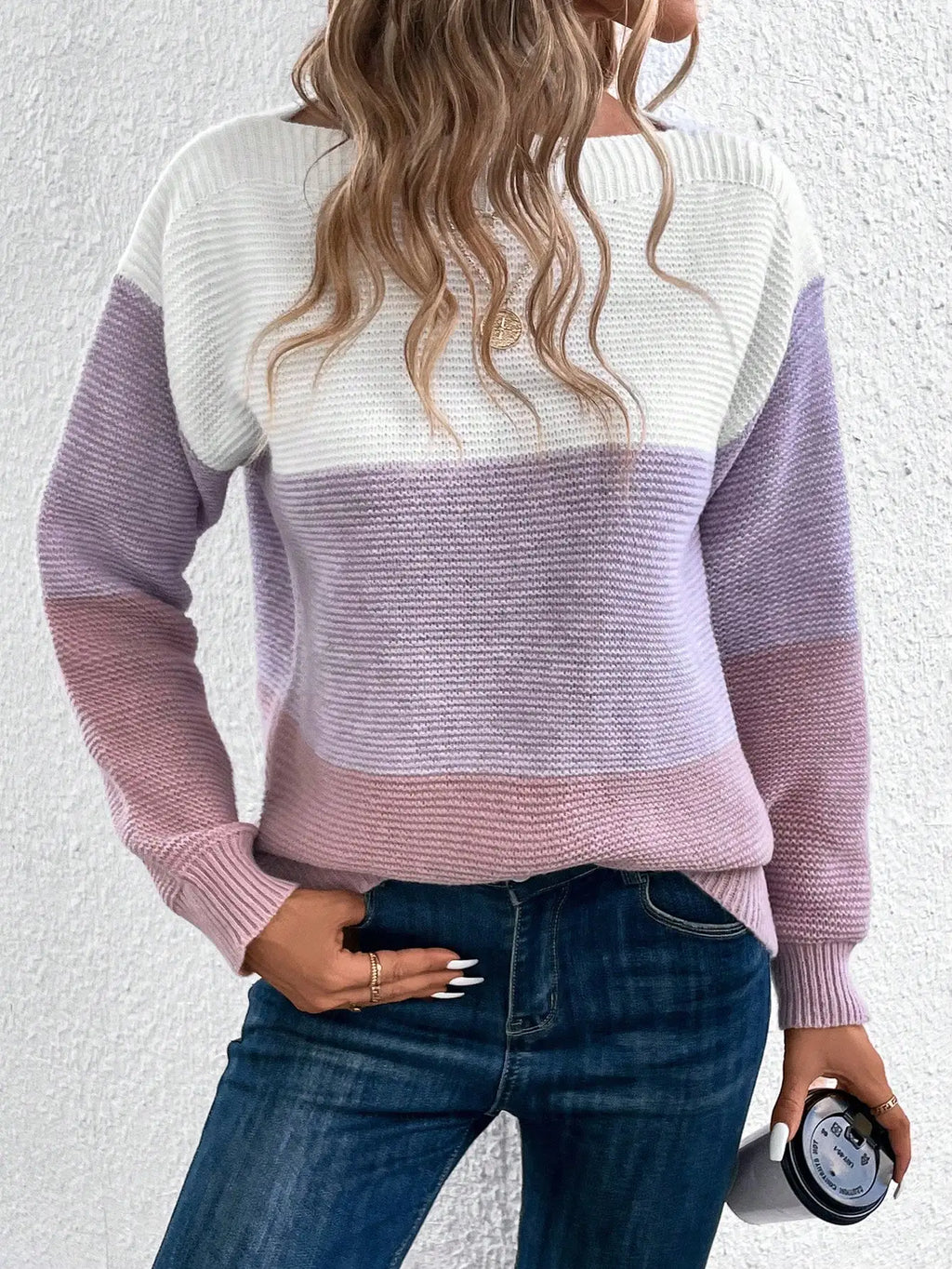 Eira | Elegante Gestreepte Gebreide Trui voor Dames - Casual Losjes, Warme Herfst Winter Trui