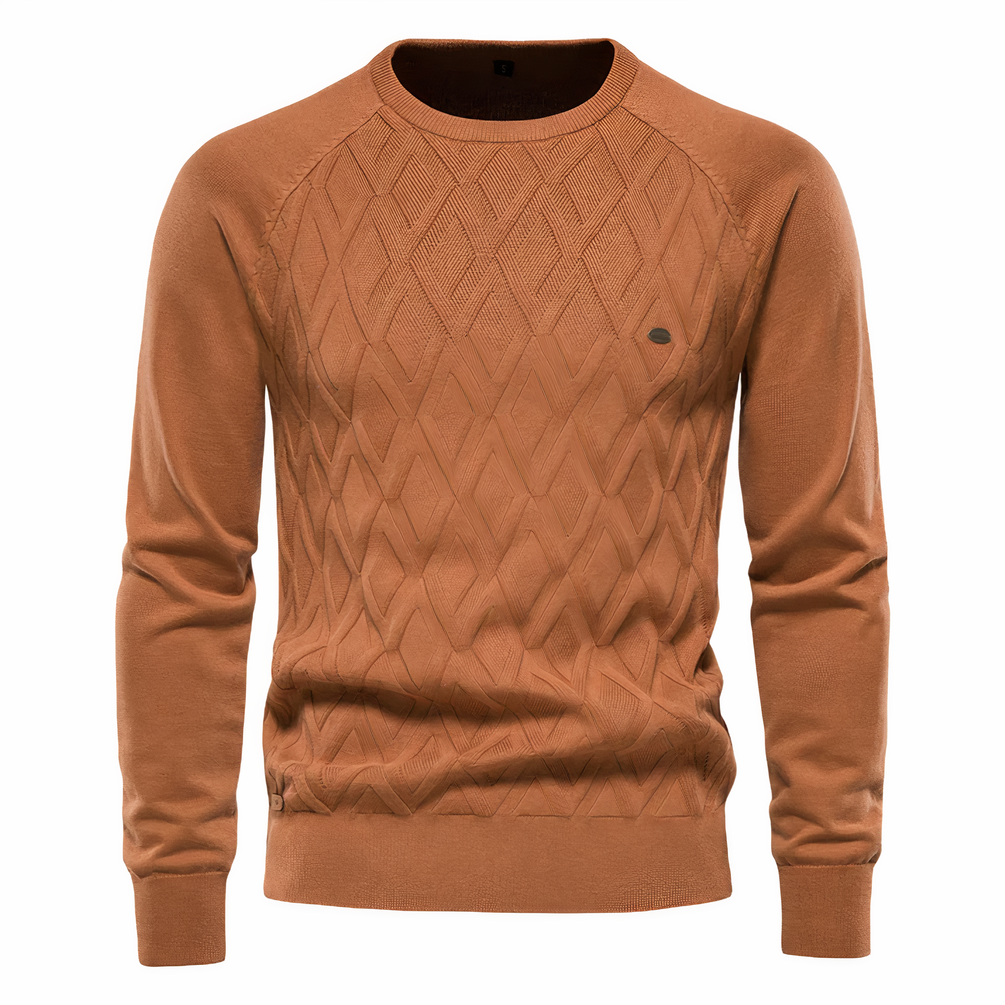 Azric | Pull homme en maille – Pull chaud à carreaux, mélange de coton doux