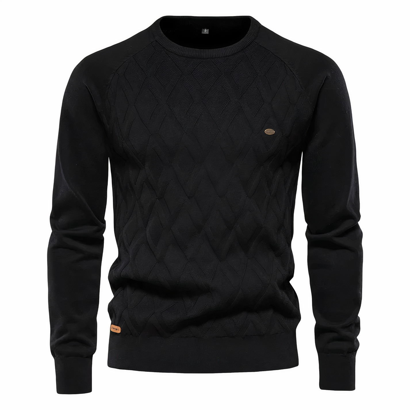 Azric | Pull homme en maille – Pull chaud à carreaux, mélange de coton doux