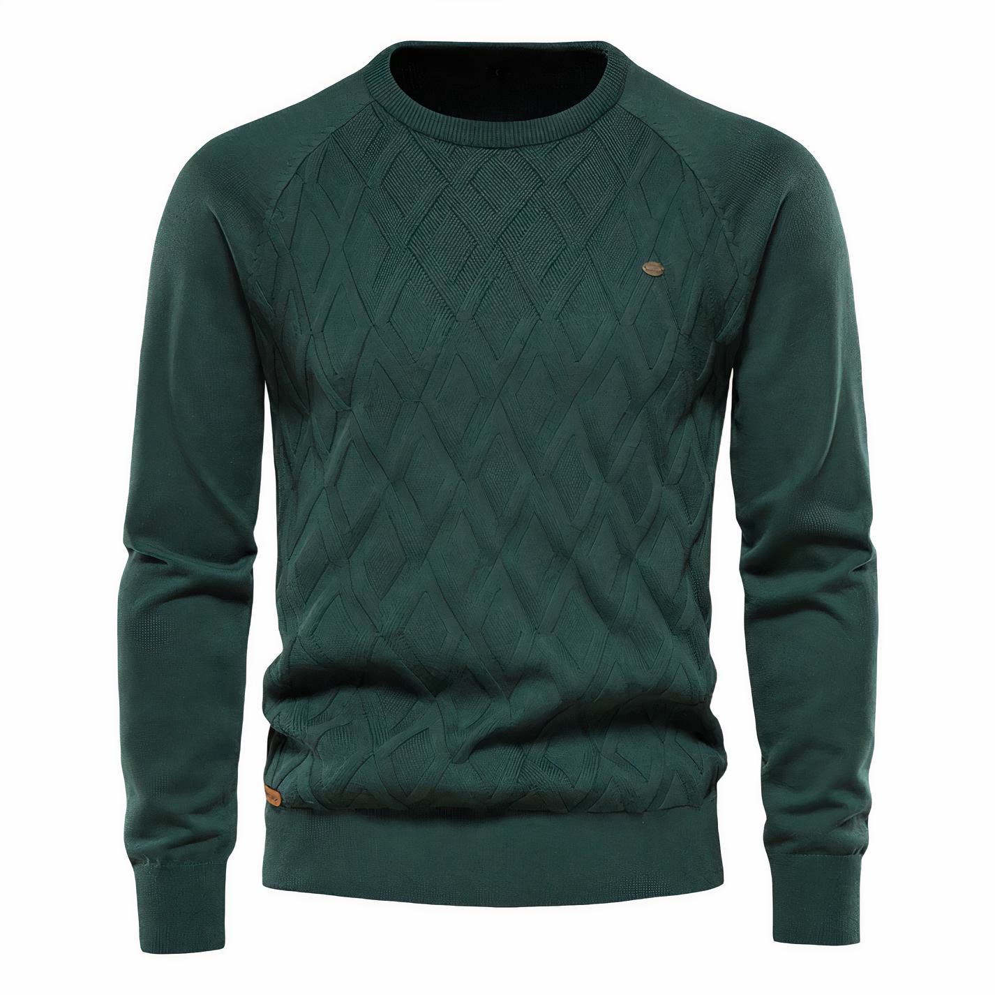 Azric | Pull homme en maille – Pull chaud à carreaux, mélange de coton doux
