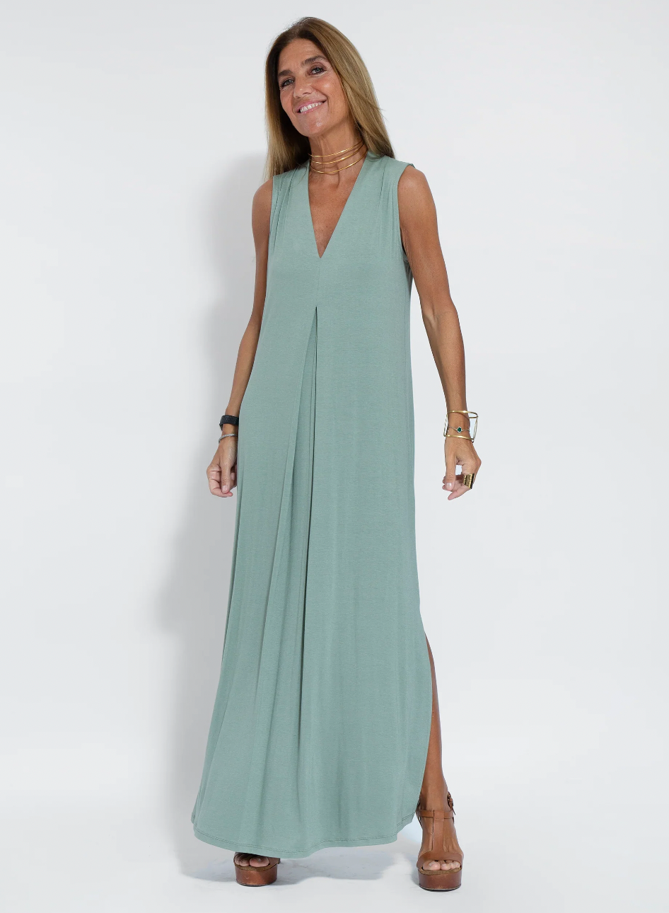 Faldrynna | Elegante lange jurk en vest - Stijlvolle tweedelige damesoutfit