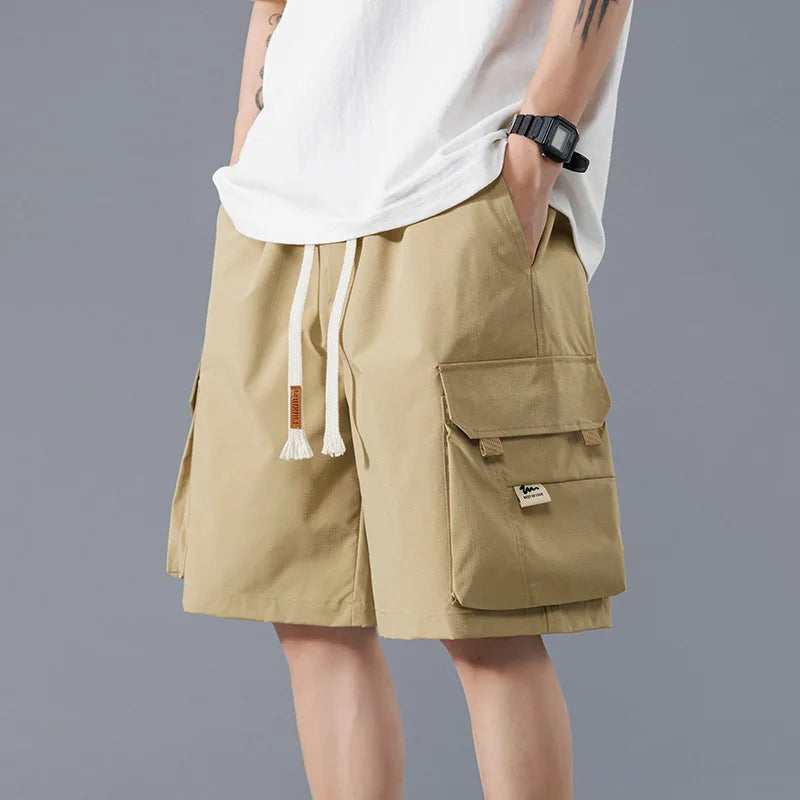 Silas | Utility-cargoshorts voor heren – verstelbare taille, ademende katoenmix