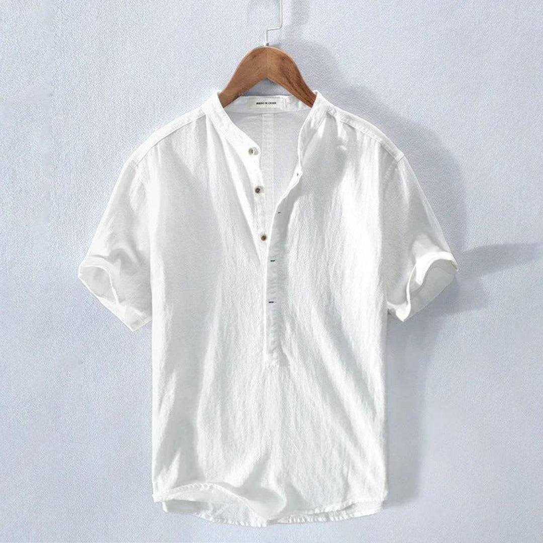 Faelorn | MHenley-poloshirt voor heren – katoenmix, ademend, korte mouwen