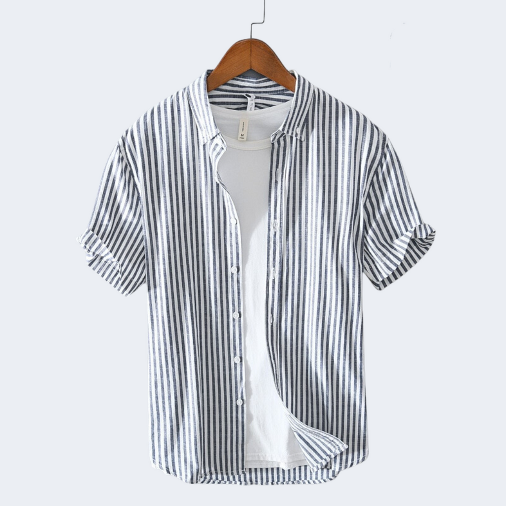Timon | Overhemd met korte mouwen en knoopsluiting voor heren - Ademend katoen, Casual Fit