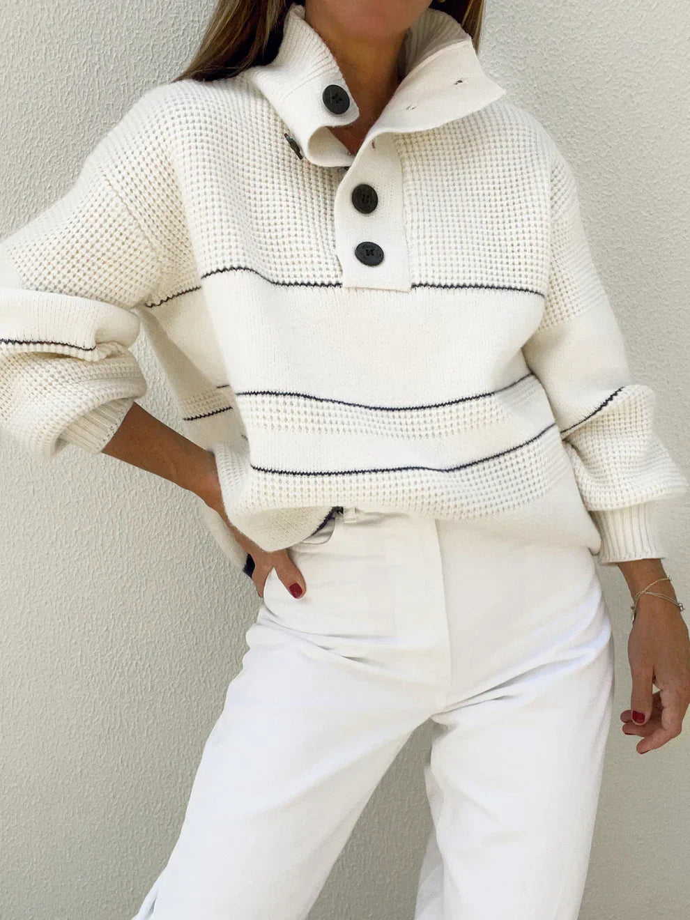 Nolani | Women’s Button-Front Open Sweater – Relaxed Knit Cardigan for Casual Everyday Style
