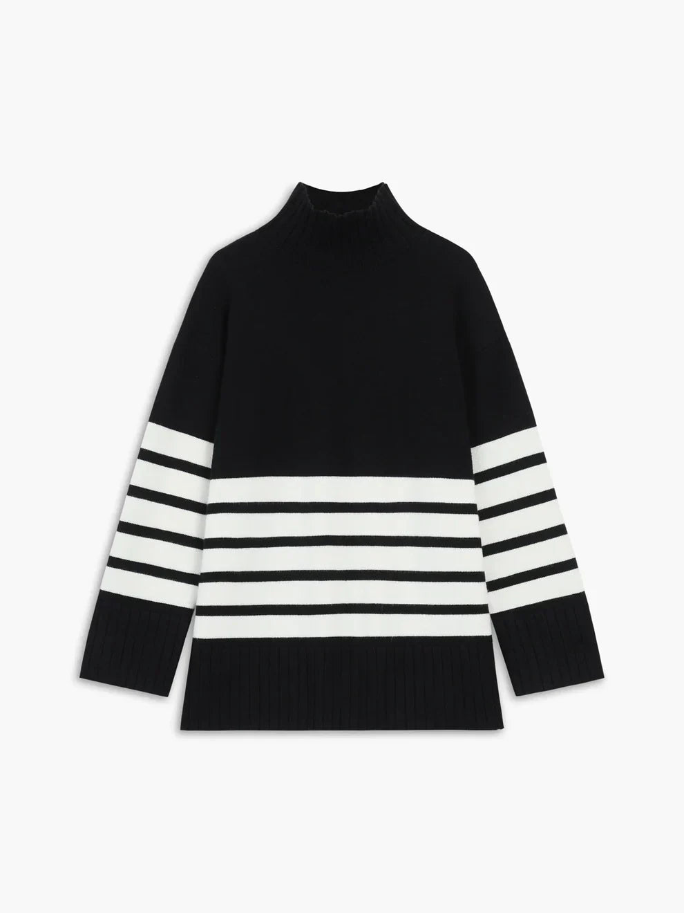 Ilyra | Trui met opstaande kraag – Comfortabele gebreide damestrui, casual wintertop met lange mouwen