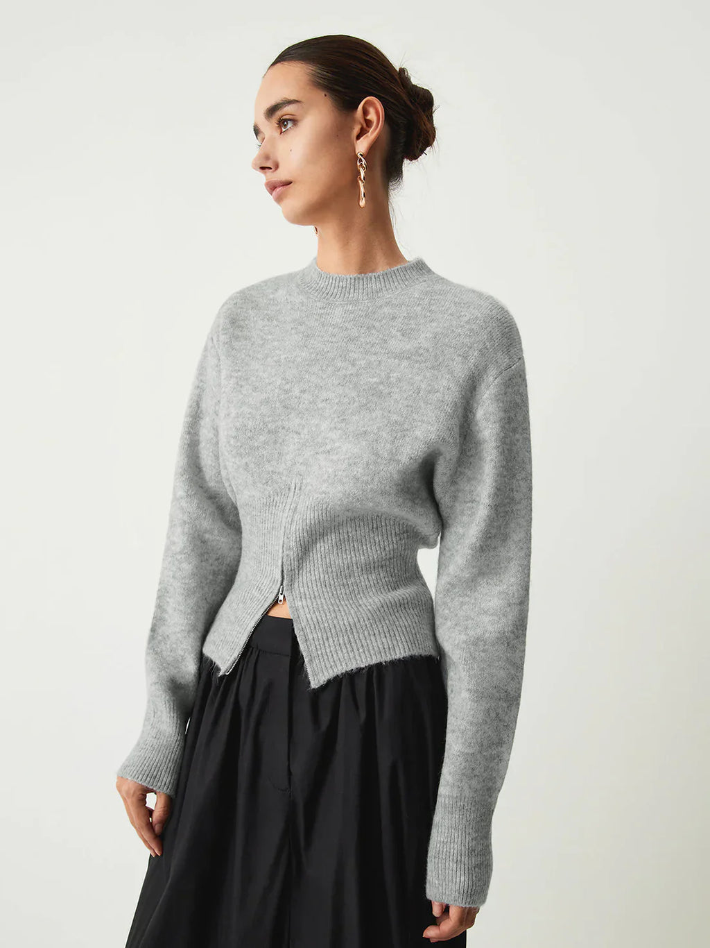 Zylera | Dames trui met halve rits – Relaxte casual sweater voor dagelijks gebruik