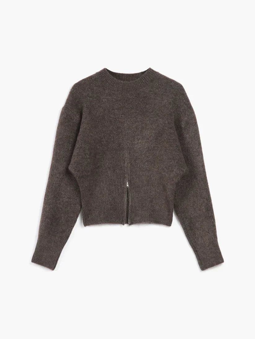 Zylera | Dames trui met halve rits – Relaxte casual sweater voor dagelijks gebruik